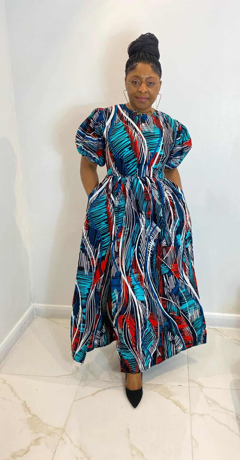 AFRICAN PRINT AFOMA MAXI DRESS