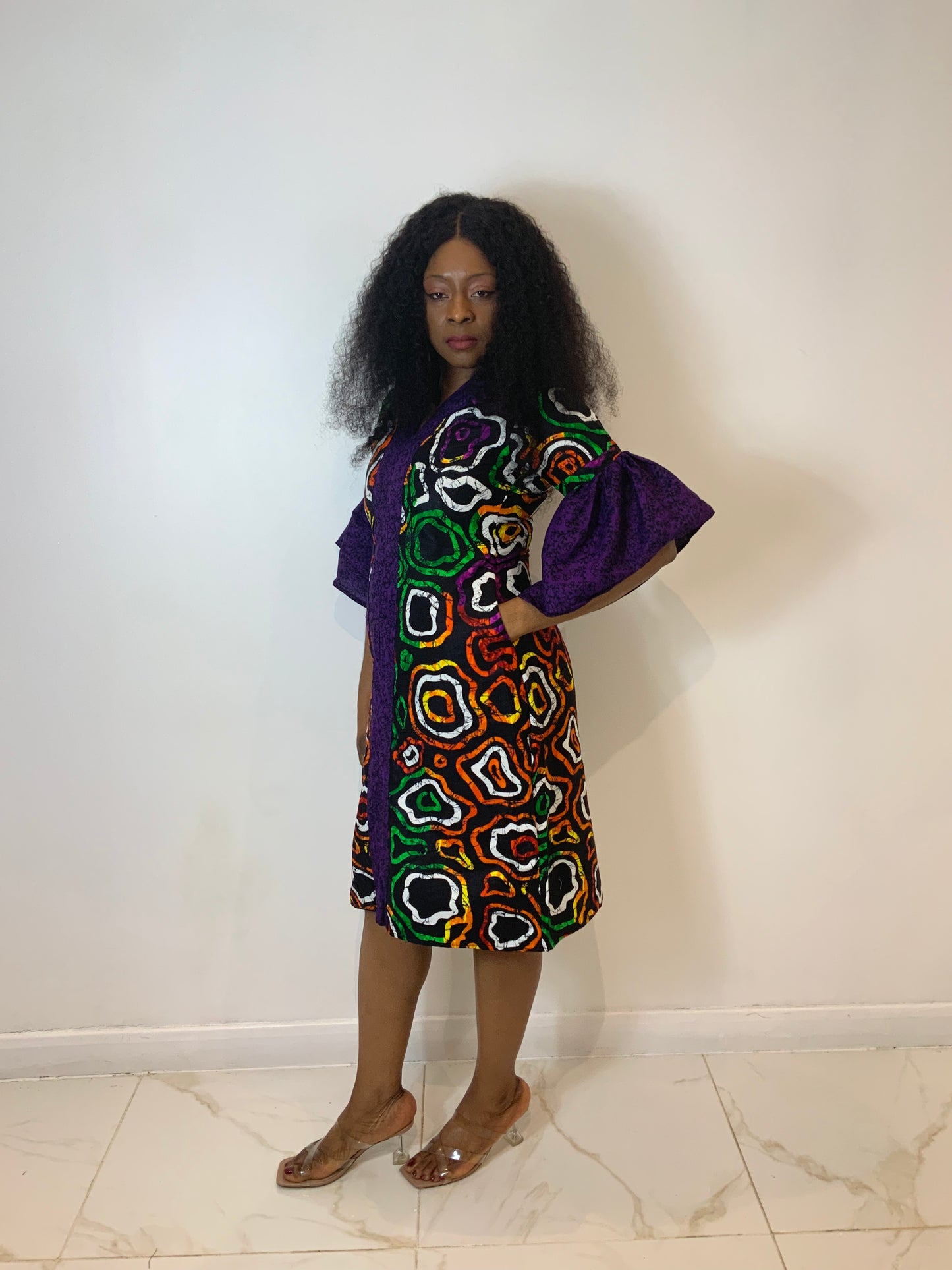 AFRICAN PRINT SHERI DRESS