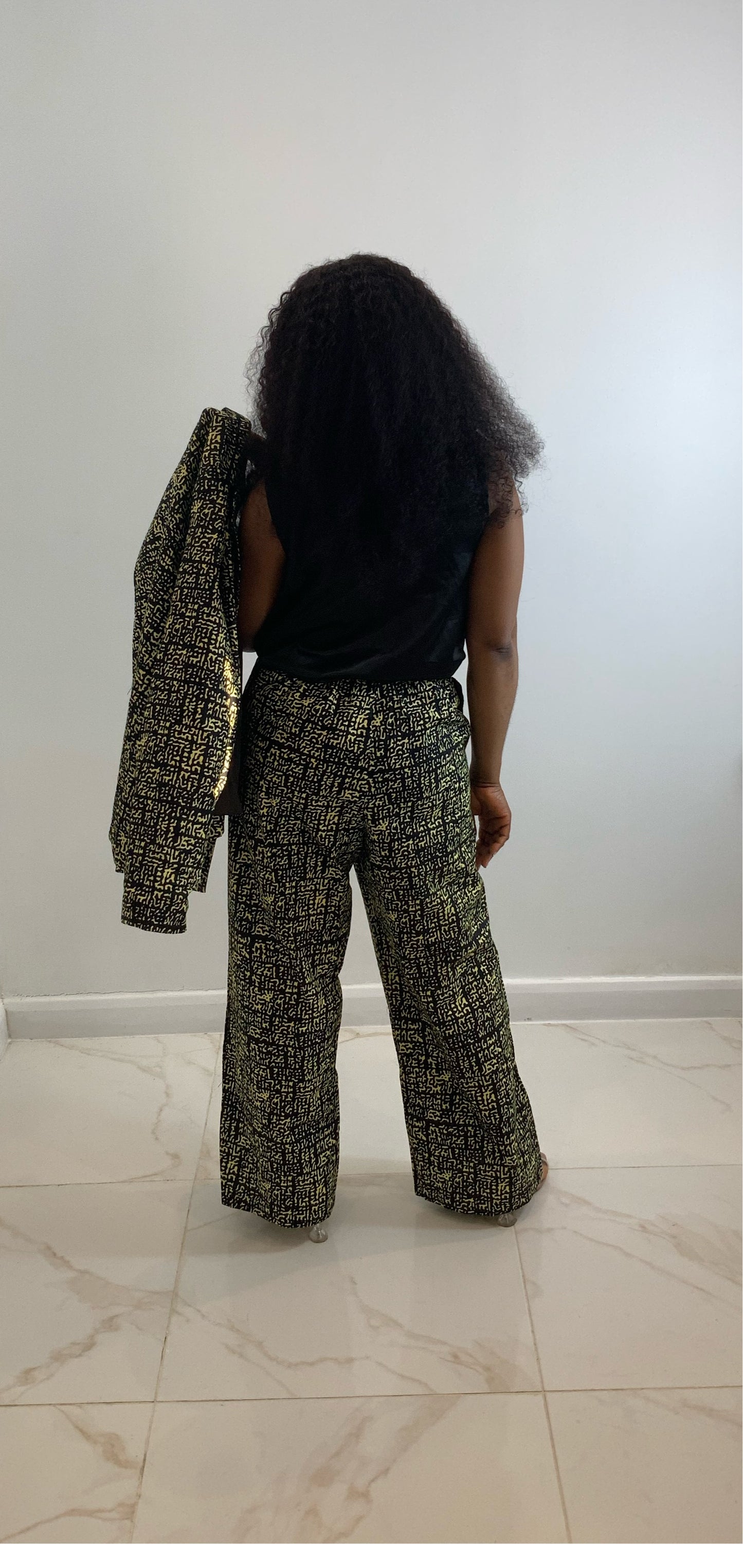 AFRICAN PRINT OVERSIZE GRACIE JACKET, BLOUSE AND TROUSER SET